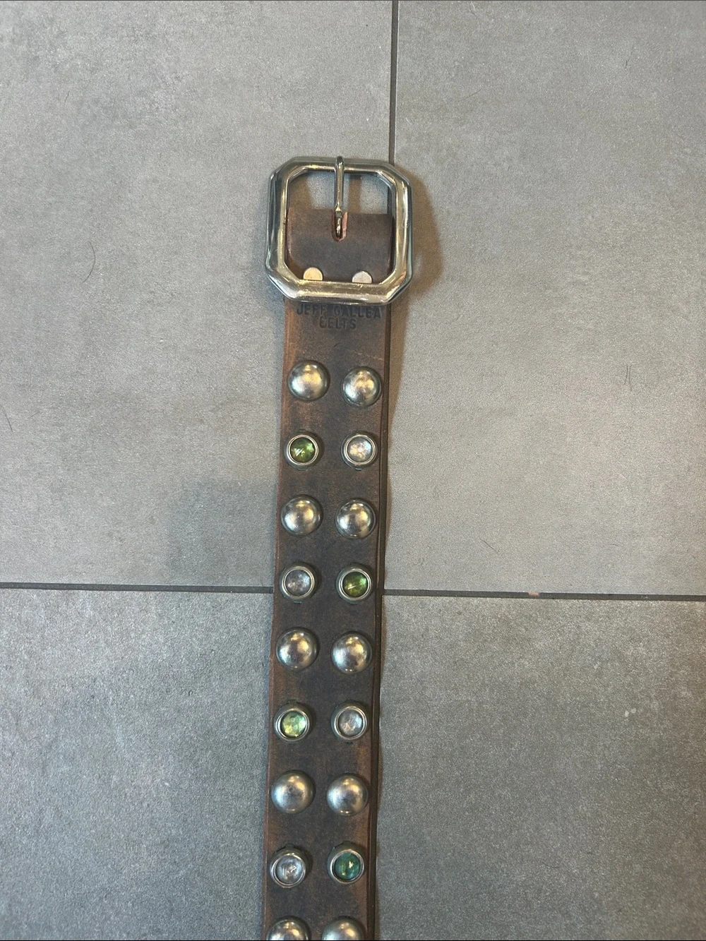 Jeff Gallea Studded Leather Belt